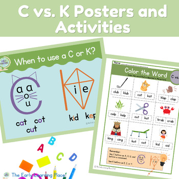 Preview of C vs. K Posters and Activities | Cat/Kite Rule