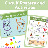 C vs. K Posters and Activities | Cat/Kite Rule