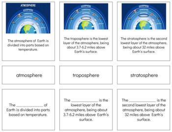 Preview of C015 (GOOGLE): ATMOSPHERE (layers of Earth's) (3 part cards)