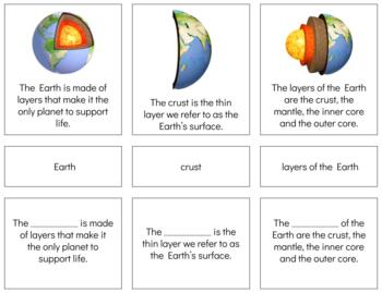 Preview of C018 (GOOGLE): EARTH (real images) (3 part cards) (facts about)(2pgs) 