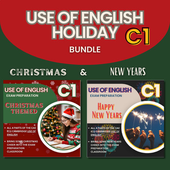 Preview of C1 Use of English Christmas New Years Holiday Bundle ESL Exam Preparation