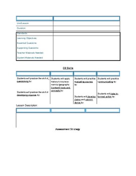Preview of C3 Framework Lesson Plan Template