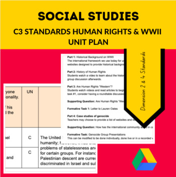 Preview of C3 Standards Human Rights & WWII Unit Plan
