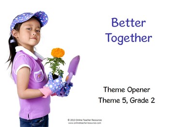 Preview of CA Excursions Better Together Grade 2 Theme 5 Common Core Standards