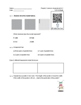 Preview of CA4-1 4th Grade Math review - Fractions Word Problems