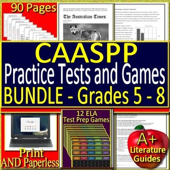 Preview of CAASPP Test Prep - ELA Reading Practice Tests 