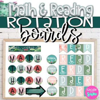 Preview of CACTUS Math & Reading Workshop Guided Rotation Station Board | Editable | Google