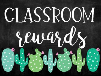 Preview of CACTUS THEMED Classroom Rewards!