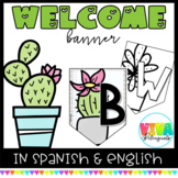 Banderines Bienvenidos | Cactus Welcome Banners in English