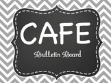 CAFE Bulletin Board Gray & Chevron Chalkboard Decor