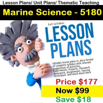 Preview of CAIE Marine Science - 5180 Lesson Plan Bundle Thematic Lesson Plans Unit Plans