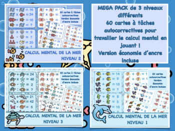 Preview of CALCUL MENTAL DE LA MER MEGA PACK