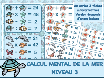 Preview of CALCUL MENTAL DE LA MER NIVEAU 3
