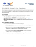 CALCULATE: Reconcile Your Checkbook