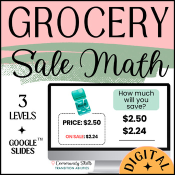 Preview of CALCULATE SALES PRICE Grocery Store Shopping | 3 Levels | DIGITAL Activity