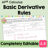 Basic Derviative Rules (Unit 2 Calculus)