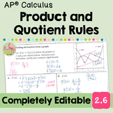 Product and Quotient Rules (Unit 2 Calculus)
