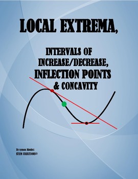 Preview of CALCULUS: LOCAL EXTREMA, INFLECTION POINTS AND INTERVALS OF CONCAVITY