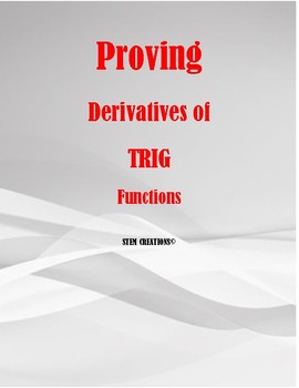 Derivatives Trig Functions Worksheets Teaching Resources Tpt