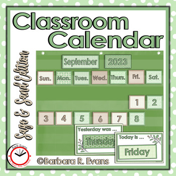 Preview of CALENDAR MATH Year Long Activities Sage and Sand Theme Classroom Decor