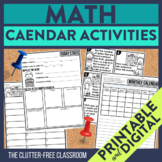 Daily Calendar Activities for 1st-5th Grade | Digital and 