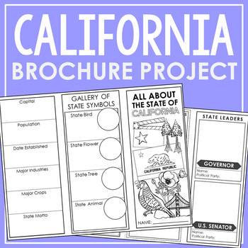Preview of CALIFORNIA State Research Report Project | Social Studies US History Activity