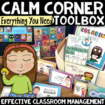 Preview of CALM DOWN CORNER: Classroom Management Social Emotional Learning Coping Tools