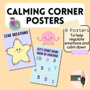 Preview of CALMING&REFLECTION CORNER POSTERS- Pastel theme -Back to school/classroom decor