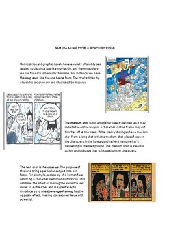 Preview of CAMERA ANGLE TYPES in GRAPHIC NOVELS