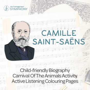 Preview of CAMILLE SAINT-SAENS Lesson Plan with Carnival Of The Animals Activities