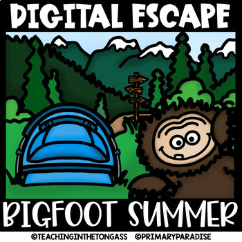 Preview of Camping Escape Room Math & ELA Digital Activities