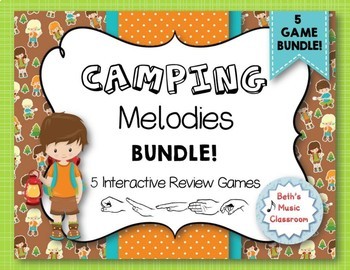 Preview of CAMPING Melodies! Interactive Melodic Practice BUNDLE - 5 GAMES!