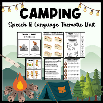 Preview of CAMPING SPEECH AND LANGUAGE THEMATIC UNIT