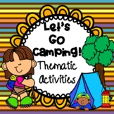 CAMPING THEME:  Math and Literacy Worksheets, Word Cards, 