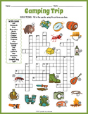 CAMPING THEME DAY Crossword Puzzle Worksheet - Morning Wor