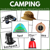 CAMPING Vocabulary Flashcards Autism Speech Therapy ESL Sp