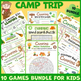 CAMPING school BUNDLE Word work game Maze puzzles Primary 