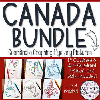 Preview of CANADA Coordinate Graphing Picture BUNDLE