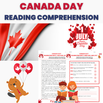 Preview of CANADA DAY Reading Comprehension Activity
