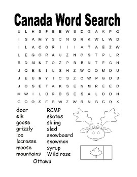 canada day word search bundle 2 pages canada day activities july 1