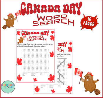 Preview of CANADA DAY WORD SEARCH Puzzle | Canadian Independence Day Word Search