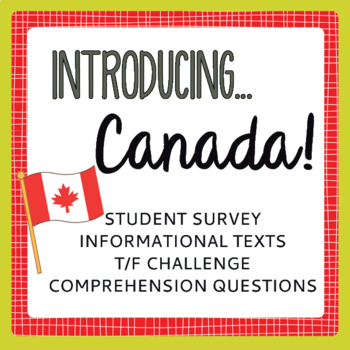 Preview of CANADA Introduction Reading Passages Activities PRINT and EASEL