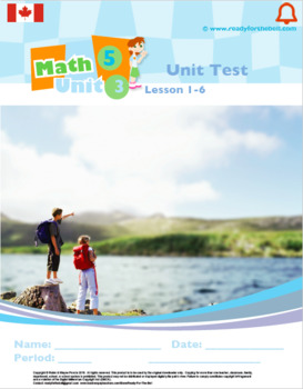 Preview of CANADA Math 5: Geometry: Unit Tests