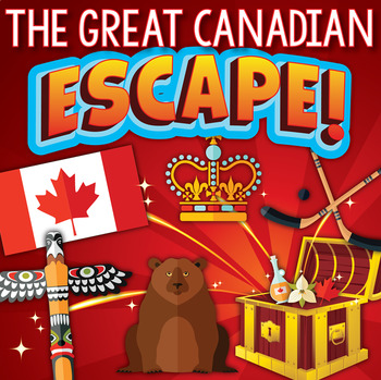 Preview of CANADIAN Escape Room (Test Review, Puzzles, and Team Building Activities)