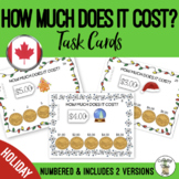 CANADIAN How Much Does It Cost? Holiday Task Cards