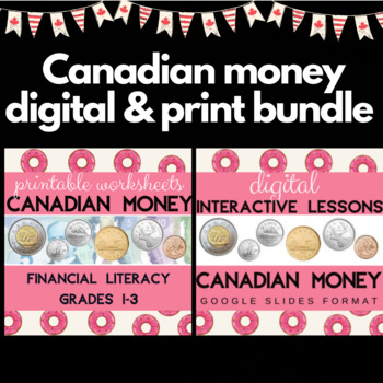 Preview of CANADIAN MONEY Print and Digital Activities: Financial Literacy Grades 1-3