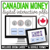 CANADIAN Money Names & Values Digital Interactive Activities