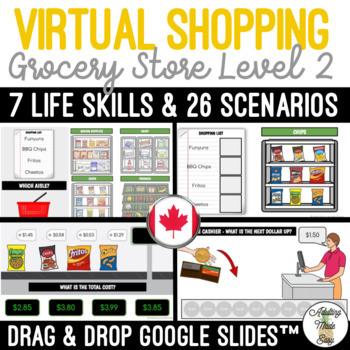 Preview of CANADIAN Virtual Grocery Shopping Level 2 SS