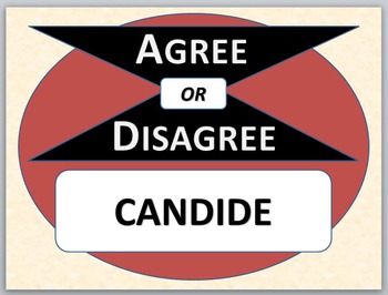 Preview of CANDIDE - Agree or Disagree Pre-reading Activity