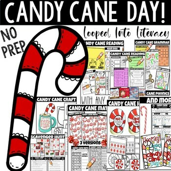 Preview of CANDY CANE DAY 2023 RED WHITE DAY CRAFTS HAT HOW THE CANDY CANE GOT ITS STRIPES